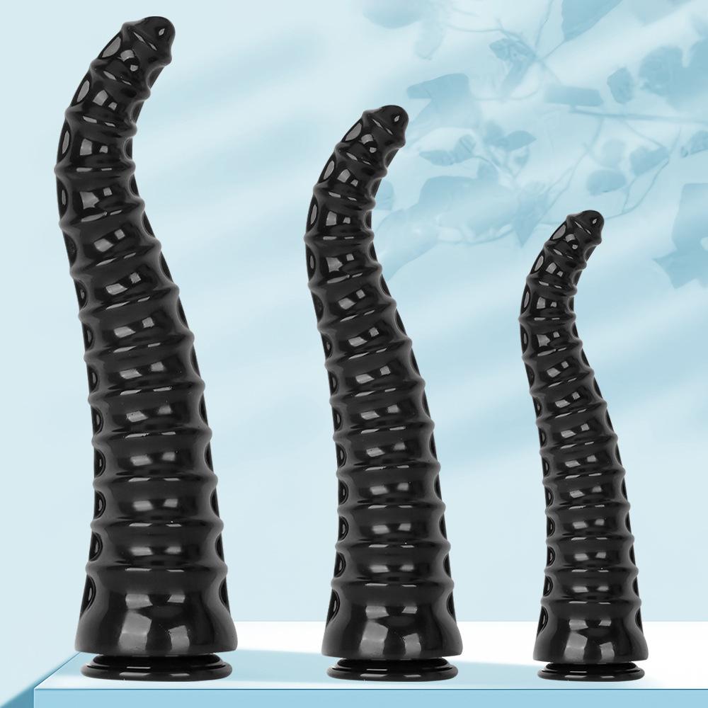 Black PVC Dildo Butt Plug with Suction Cup Masturbator Sex Toy Fisting Realistic Penis Big Dick Strap on Cock