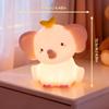 Cute Elephant Sleeping Night Light Rechargeable Dimmable Squishy Novelty Nursery Animal Nightlights For Desk Christmas Decor