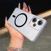 Frosted Semi Clear Magnetic Phone Case for Xiaomi Redmi 12 5G Soft TPU Shockproof Cover