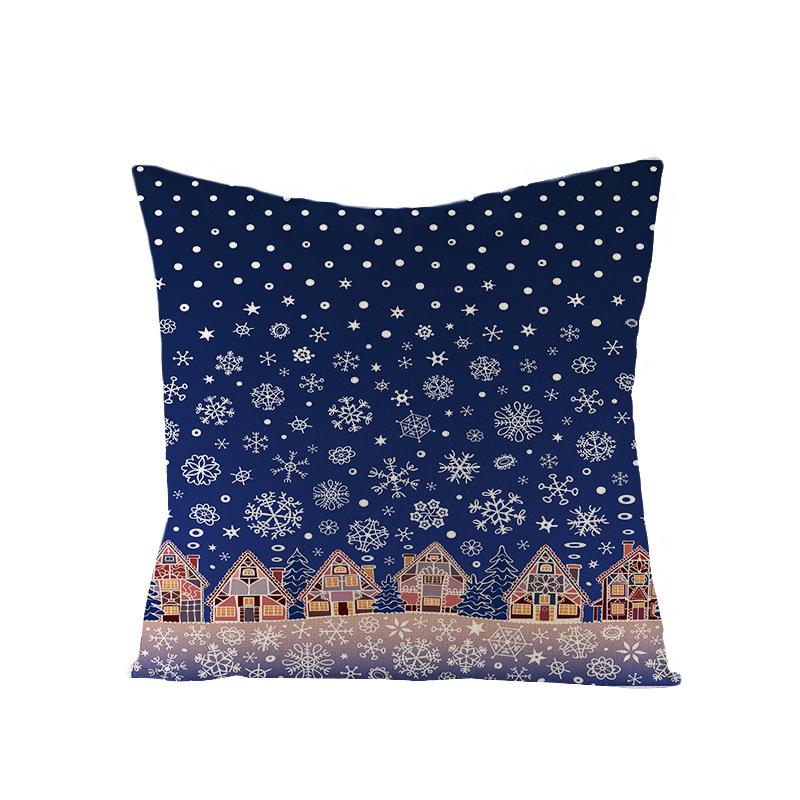 

Nordic Christmas Pillow Cover Printed Polyester Cartoon Santa Claus Office Sofa Cushion Cover Home 45 * 45Cm (excluding pillow core)