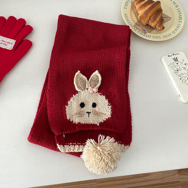 Christmas Series New Red Atmosphere Scarf Collection Women's Winter Wind Advanced Autumn and Winter Warm Scarf