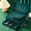 Green Velvet  Jewelry Storage Box for Women 2026 New High-end Exquisite Large Capacity Travel Jewelry Bag Jewelry Box Organizer