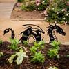 Acrylic Dragon Garden Stakes Set of 3, Decorative Yard Ornaments for Patio, Yard, Walkway, and Garden Decor, 11.41 X 6.29 X 0.19 Inch