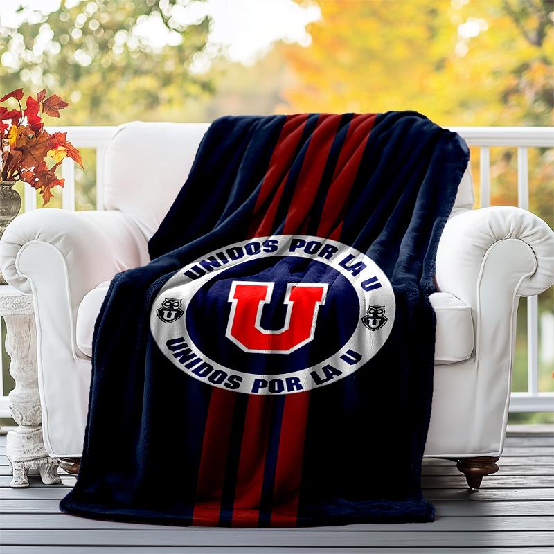 Universidad De Chile Flannel Blanket Soft All-Season Throw, Design for Camping, Car Travel, Hiking Sofa, Bed, Office Perfect Gift for Parties