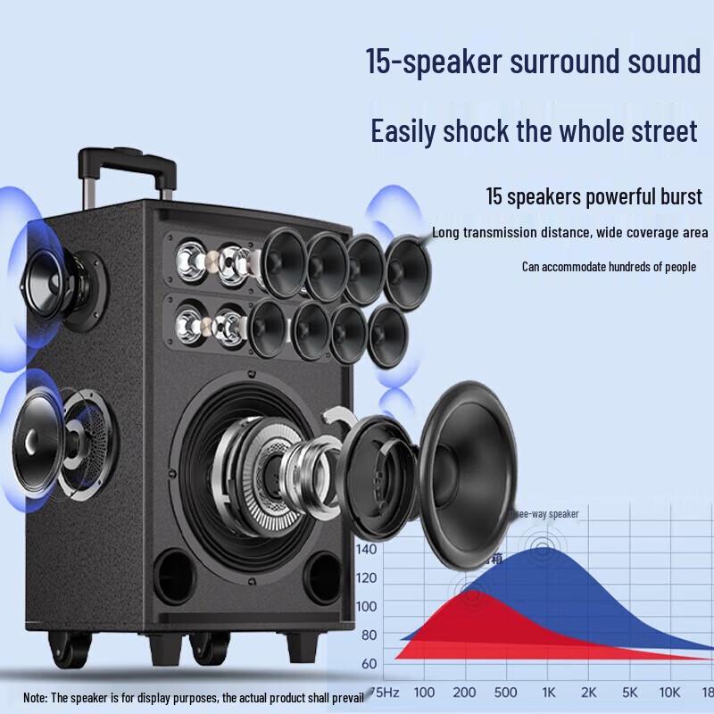 SA-X93 12-inch Trolley Karaoke Speaker with Dual Mics