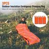 3pcs Emergency Sleeping Bag Thermal Rainproof Windproof Lightweight Survival Sleeping Bag for Camping Hiking Outdoor Envelope Sleeping Bag with Whistl