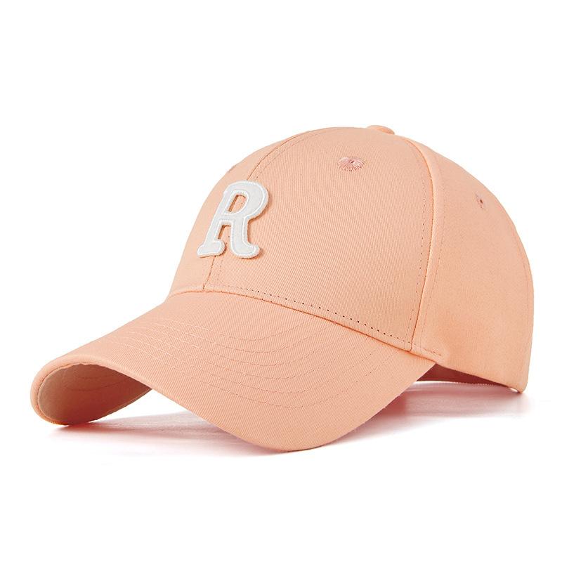 Multi-Color Hardtop R-Letter Baseball Hat Men'S And Women'S Sports Sunshade Sun Protection Moisture Cap Has Large Size