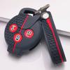 Silikonowe Etui na Kluczyk Samochodowy do Smart Fortwo Forfour Roadster City Coupe City Cabrio z Brelokiem Wzór Plastra Miodu Odporne na Zarysowania Pokrowiec na Kluczyk Zdalny Samochodu