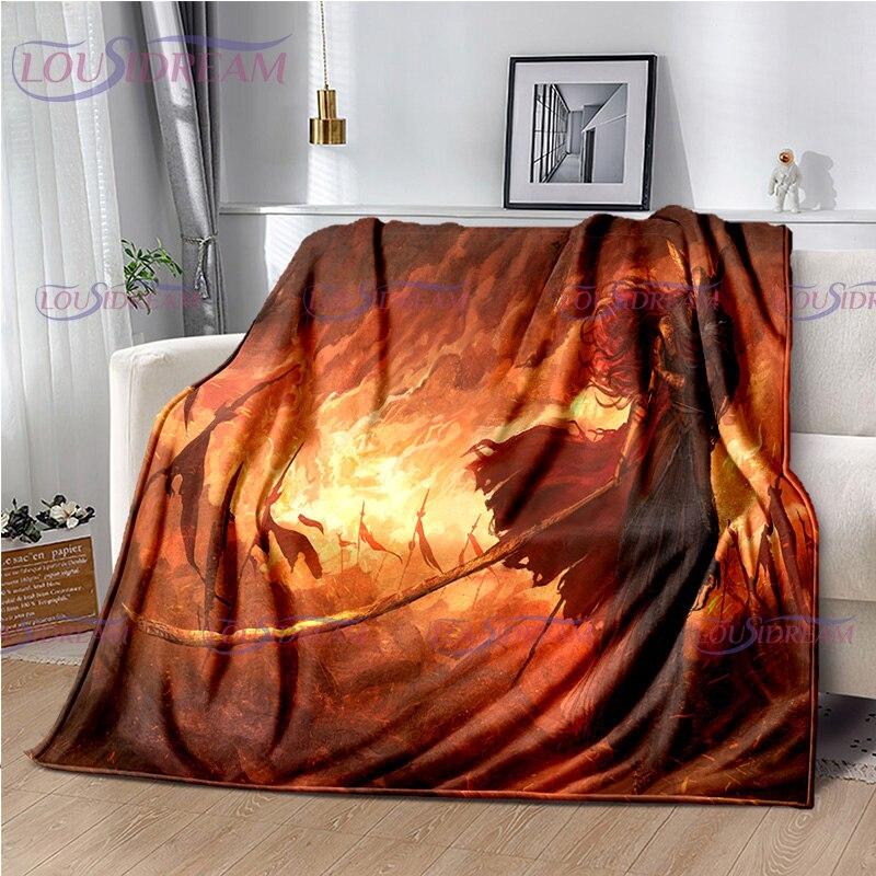 Personalized Elden Ring Blanket The Tarnished Print Flannel Blanket Ranni Soft Warm for Beds Throw Sofa Cover Bedspread