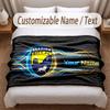Reading FC Printed Flannel Blanket Custom Name Text Soft Warm Throw For Bedroom Holiday Gift