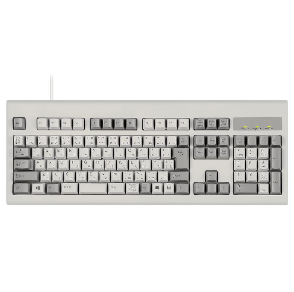 Perixx PERIBOARD-106MJP Wired Performance USB Keyboard with Full Keypad, 10 Million Keystrokes, Vintage Color [Official Warranty], JIS Layout