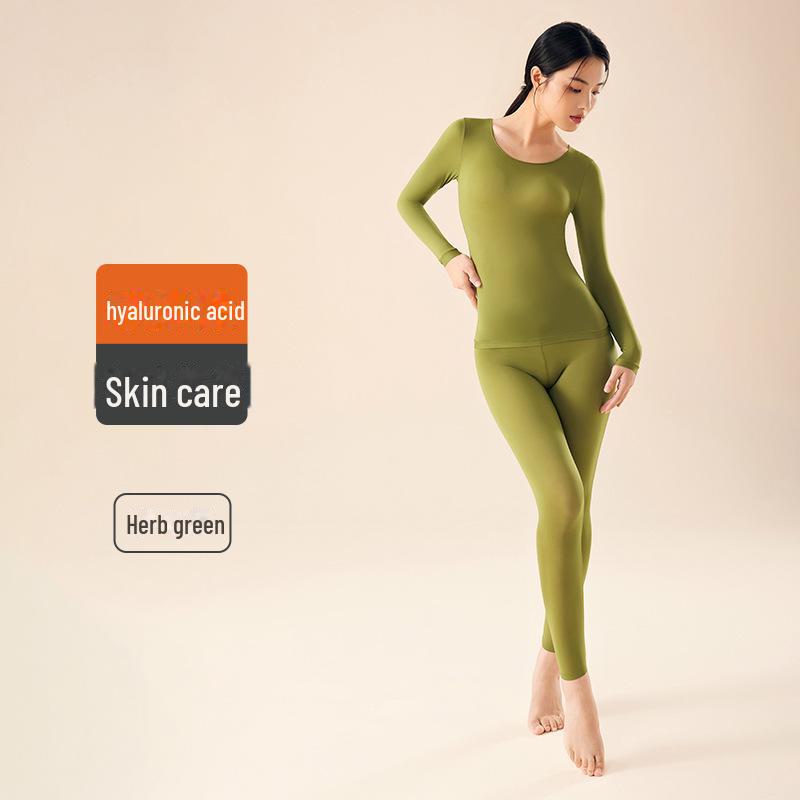 Seamless Ladies' Autumn Skin-Beautifying Tops & Pants Suit