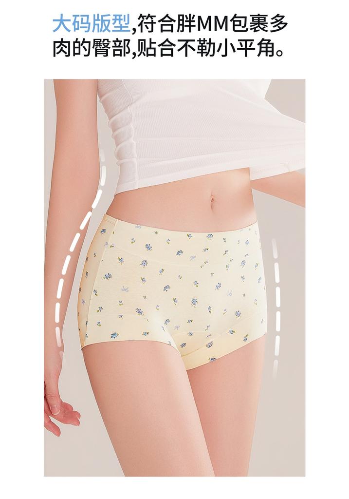 Intimo da donna in cotone puro, angoli piatti, taglia grande