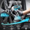 Seesii Cordless Impact Wrench 650N.m Torque Brushless Electric Wrench Power Tools with Sockets for Car Tire Disassembly Home DIY