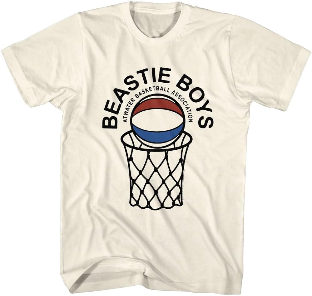 2Bhip Beastie Boys T Shirt for Men & Women Atwater Basketball Association Natural Graphic Crew Neck, Short Sleeve Tee - Band S разноцветный