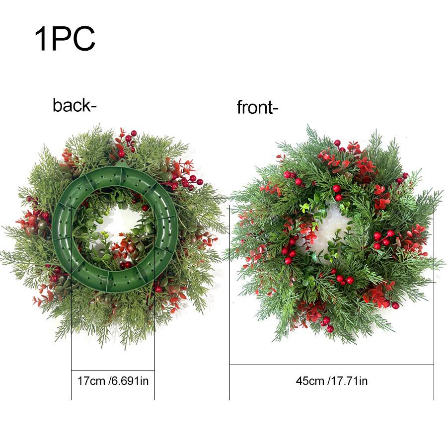 Artificial Christmas Cypress Pine Vine Décor with Plastic Greenery