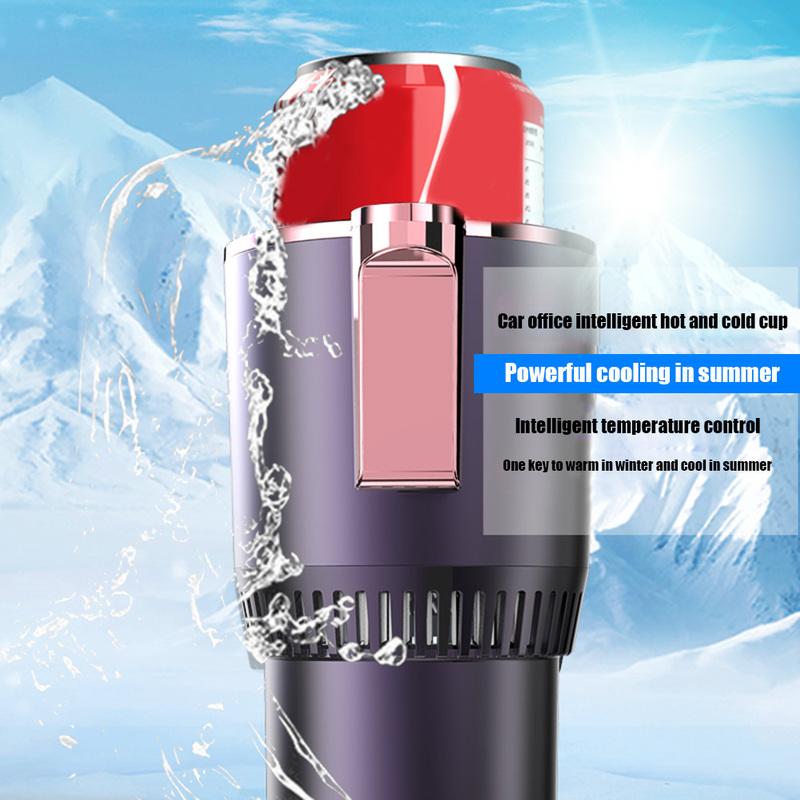 Car Heating Cooling Cup 2 in 1 Car Office Cup Warmer Cooler 12V Smart Cup Mug Holder Tumbler Cooling for Drink Can Baby Bottle
