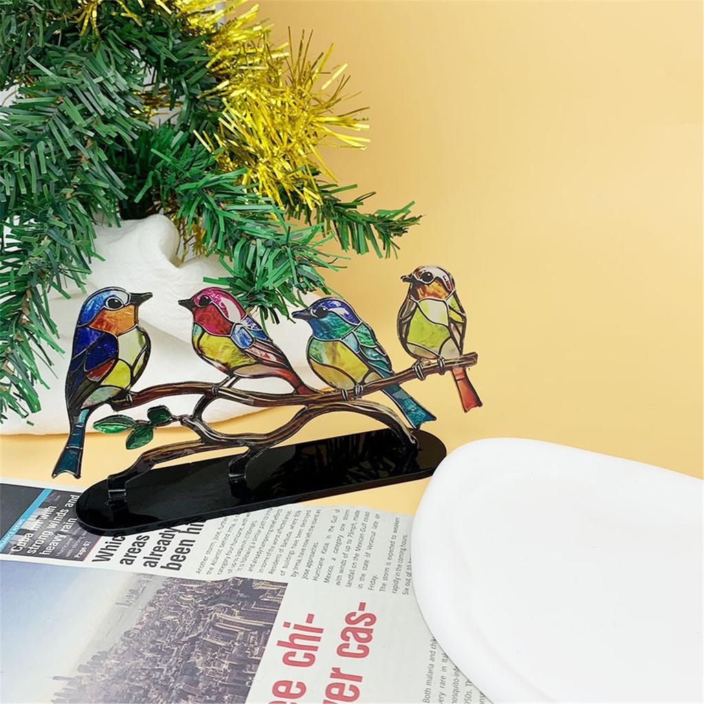 Colorful Birds Ornament Table Decoration Bird Desktop Ornament Modern Acrylic Bird Figurine Decorative Art Ornament