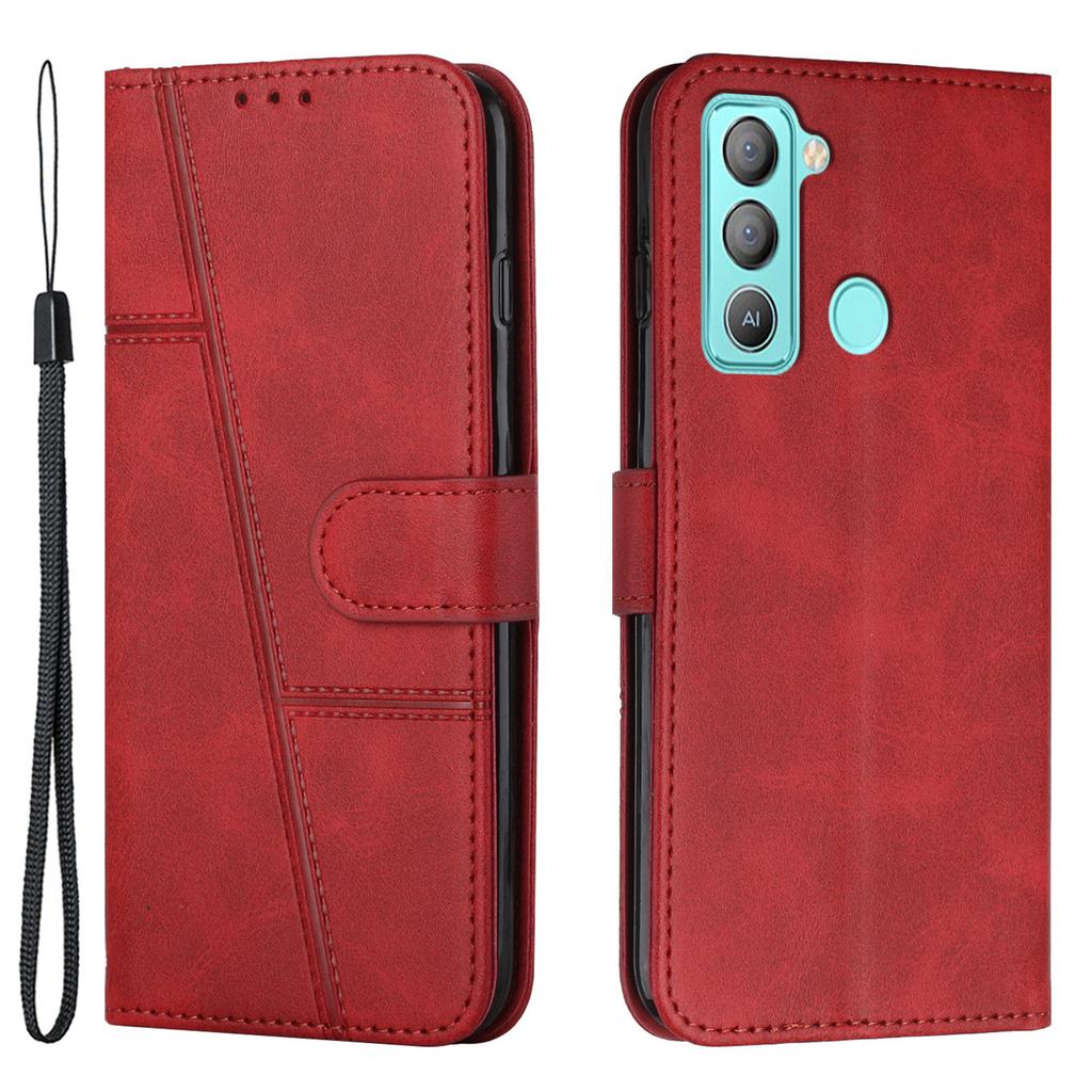 Protective Phone Cover For TECNO Pop 5 LTE 4G,Anti-Scratch Flip Leather Phone Wallet Case Stand with Strap