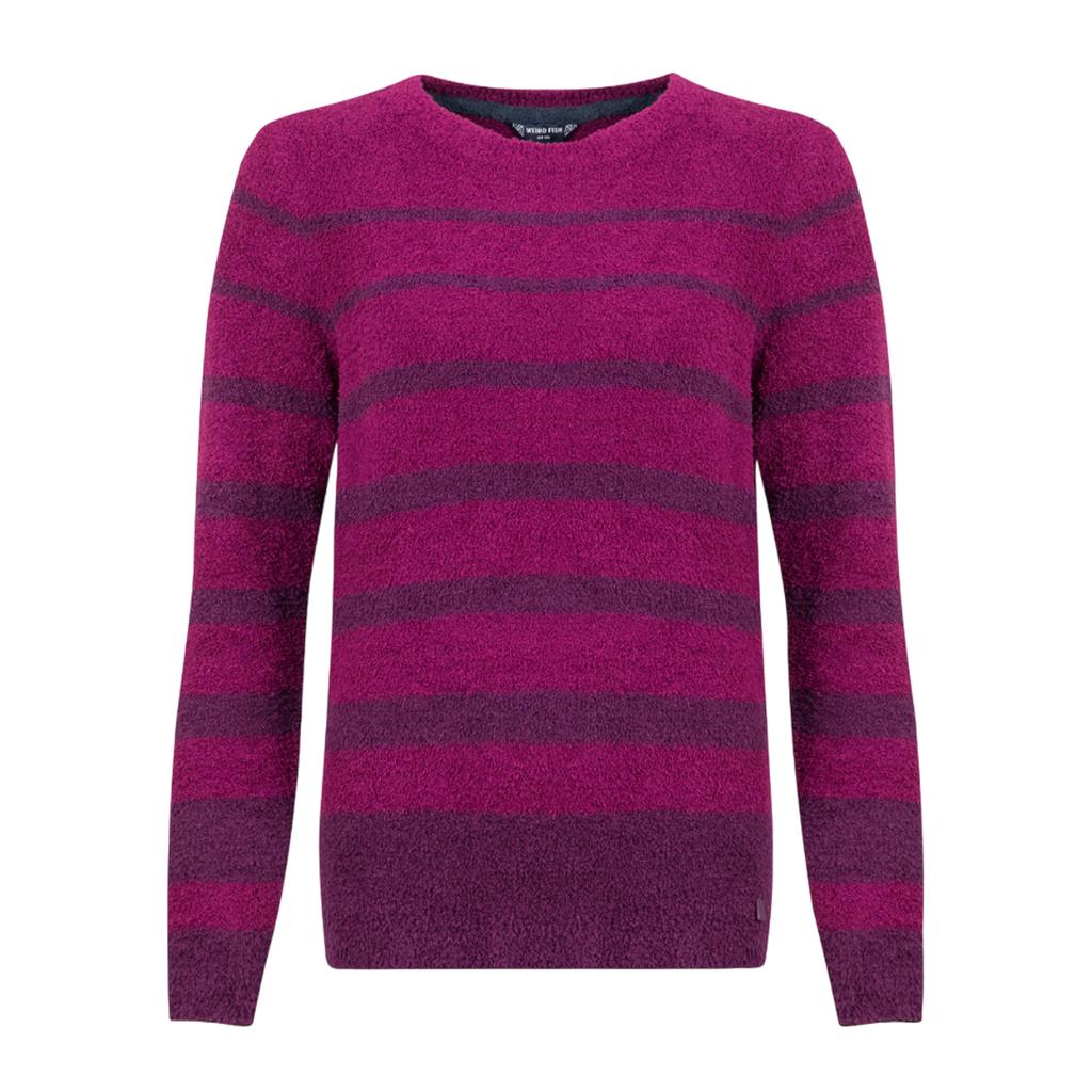 Weird Fish Womens/Ladies Wanda Stripe Knitted Sweatshirt