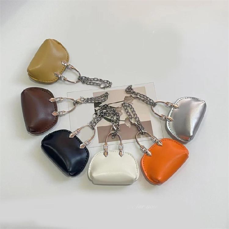 Small Keychain Bags Pendant Fashion PU Leather Keyring Decors for Women Bag Charm for Travel Sports and Daily Use