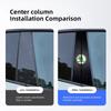 WMZW4 Car B-Pillar Center Column Cover Decals Decoration Stickers for Skoda Logo Octavia Yeti VRS Kodiaq Karoq Tour Superb Fabia Rapid
