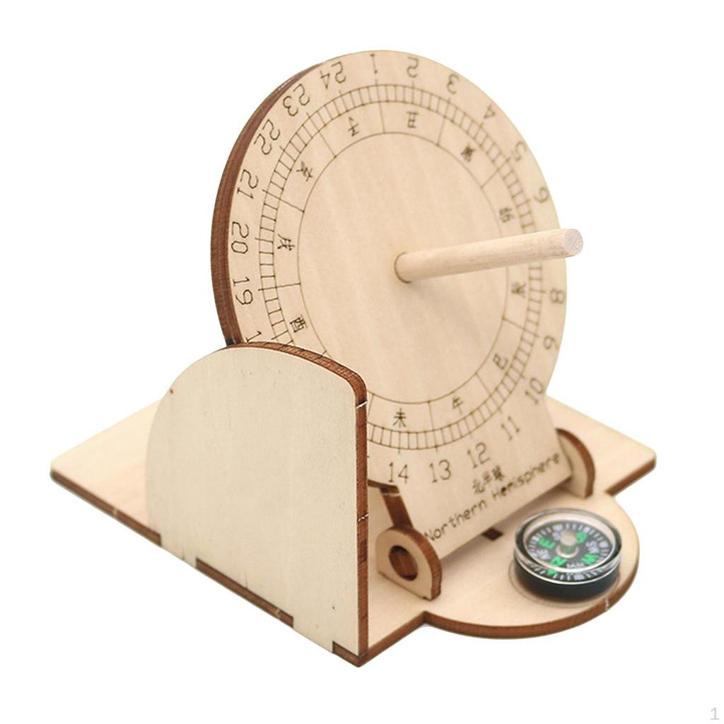 Equatorial Sundial Clock Toy Students Junior Teaching Aid Tool Science Models