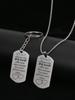 Stainless Steel Keychains and Necklaces, Gifts for Your Loved Ones, Engraved Badges, Ideal Gift for Men, Couples, Boyfriend, Family & Friends