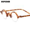 FONEX HEPIDEM Acetate Eyeglasses Frame Men New Round Brand Design Glasses Women Retro Vintage Eyewear Japanese Spectacles 9356