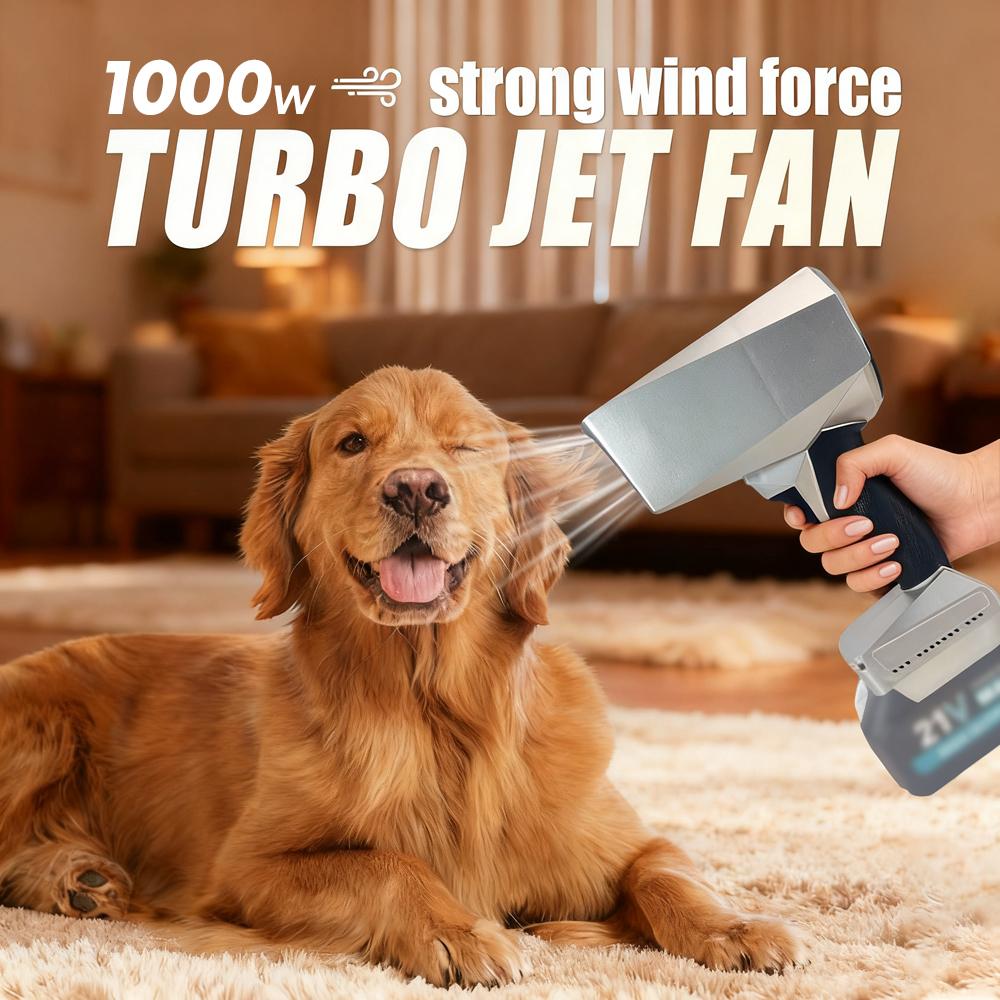 1000W Brushless Jet Blower 64mm Violent Turbo Fan Wireless Handheld Air Blower for Makita Battery 18V (No Battery)