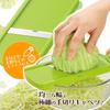 Shimomura Kogyo Full Veggie Smile Cabbage Slicer FVS-641, Made in Tsubame-Sanjo, Niigata, Green, 265 x 90 x 35mm
