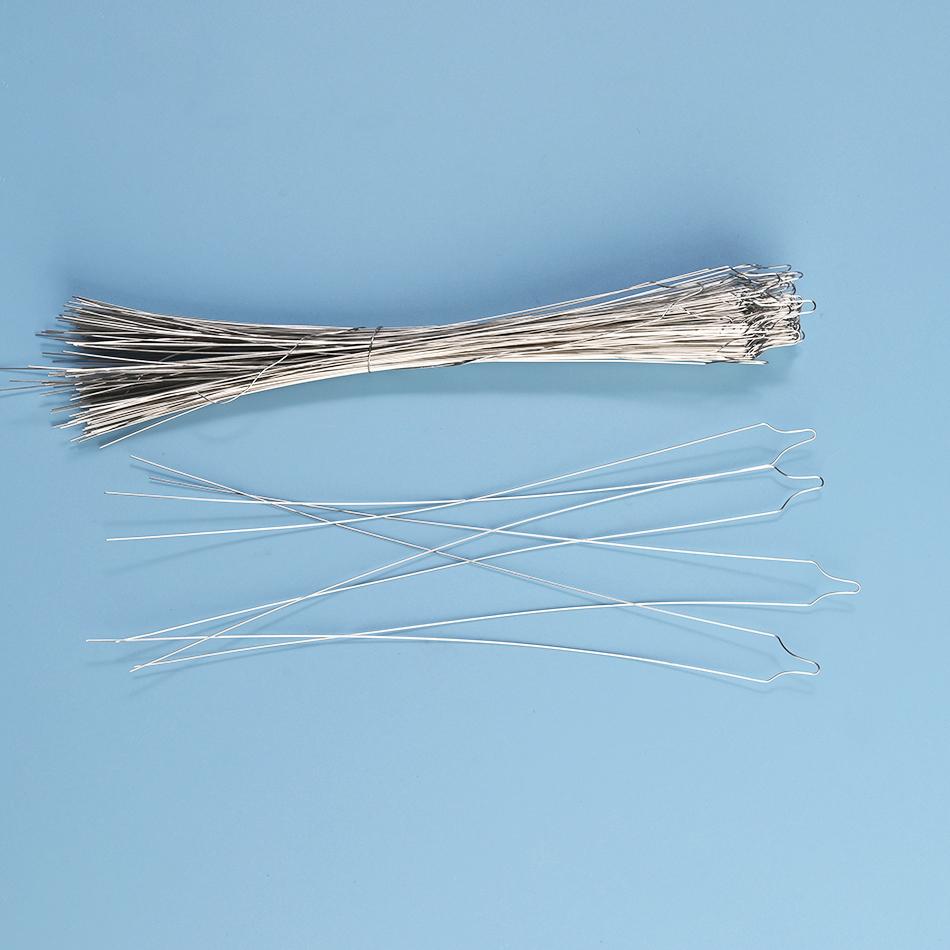 100 Pcs Orthodontics Kobayashi Long Type Dental Metal Orthodontic Wire Preformed Brackets  Ligature Tie Archwire