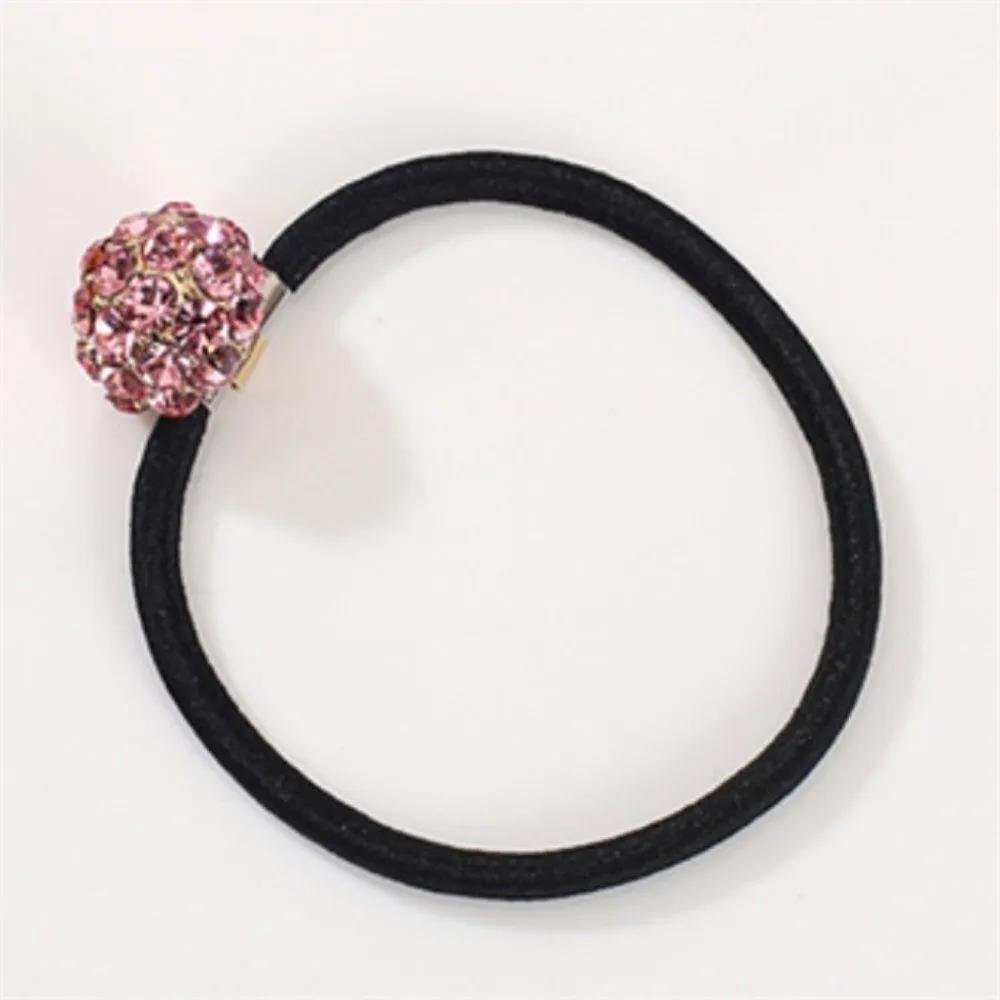 Konggun House Handmade Cubic Hair Tie (Pink) Pom-pom for a Styling Accent
