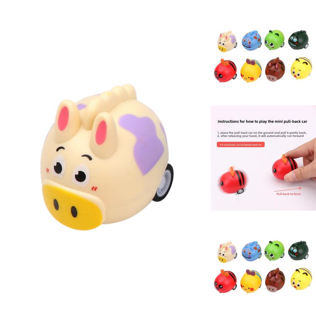 Childrens Cartoon Bunny Mini Pull Back Car With Animal Design For Kids Playroom Decor