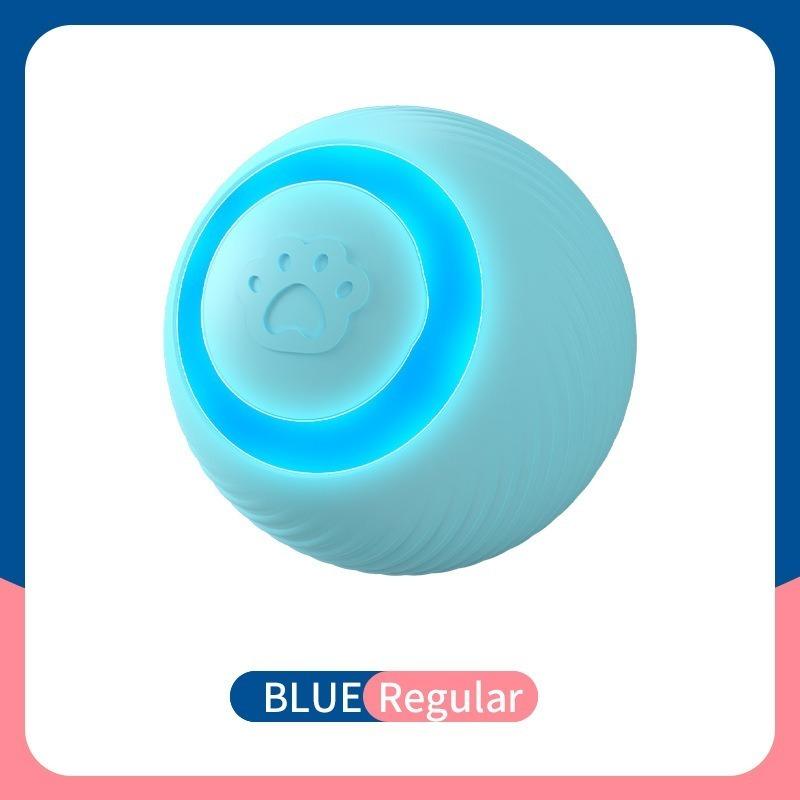 Cat Interactive Ball Toy Training Self-moving Kitten Electric Cat Ball Toys with Light USB Rechargeable Smart Pet Magic Ball Toy