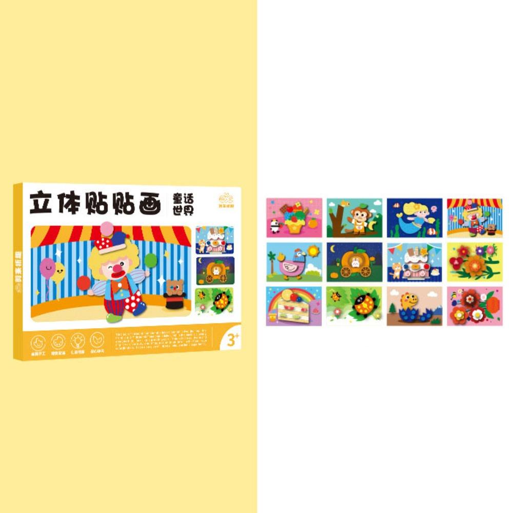 

Educational Toys DIY Paste Material Kit Handmade Animals Sticker Book Birthday Gift Fairy tale world