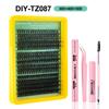 Dense Dd Curled Mixed False Eyelash Set 10-16M Curled Diy Segmented Eyelashes