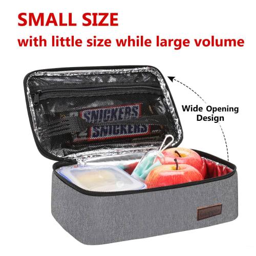 Gloppie Small Lunch Bag, Mini Lunch Box, Insulated Lunch Bag for Men and Women, Petite Lunch Box for Adults, Portable Lunch Pail, Insulated Lunch Cont