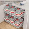 Under Sink Organizers Rack Pull Out Medicine Cabinet Layered Storage Basket Kitchen Seasoning Bowls Drawer Holder Storage Box