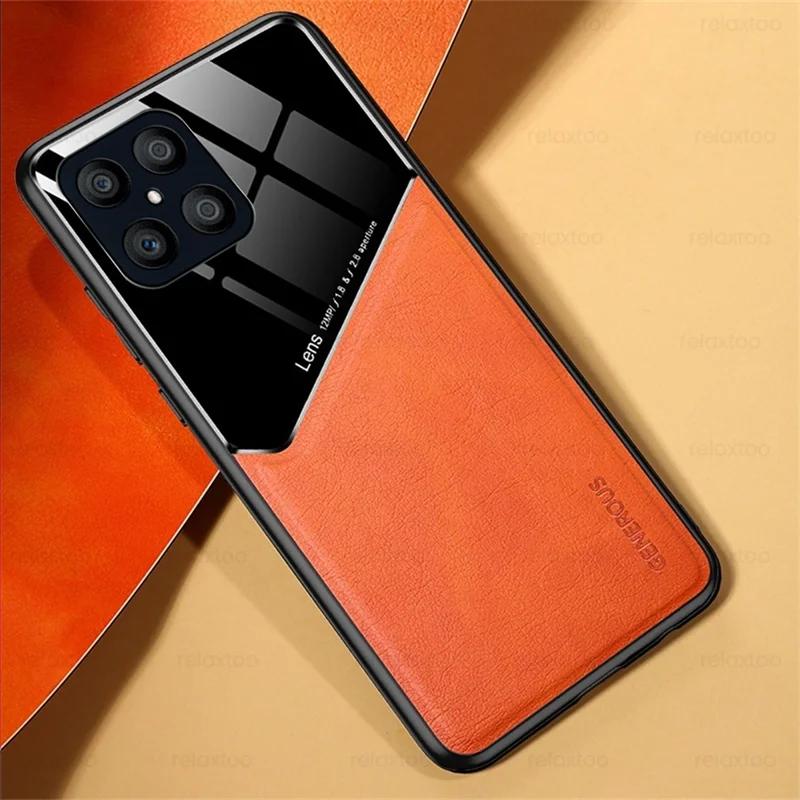 Car Magnetic Leather Phone Case for Honor X7C X7A X7B X8A X8B X9A X9B X6 X7 X8 X9 4G 5G TPU+PC Shockproof Protector Armor Cover