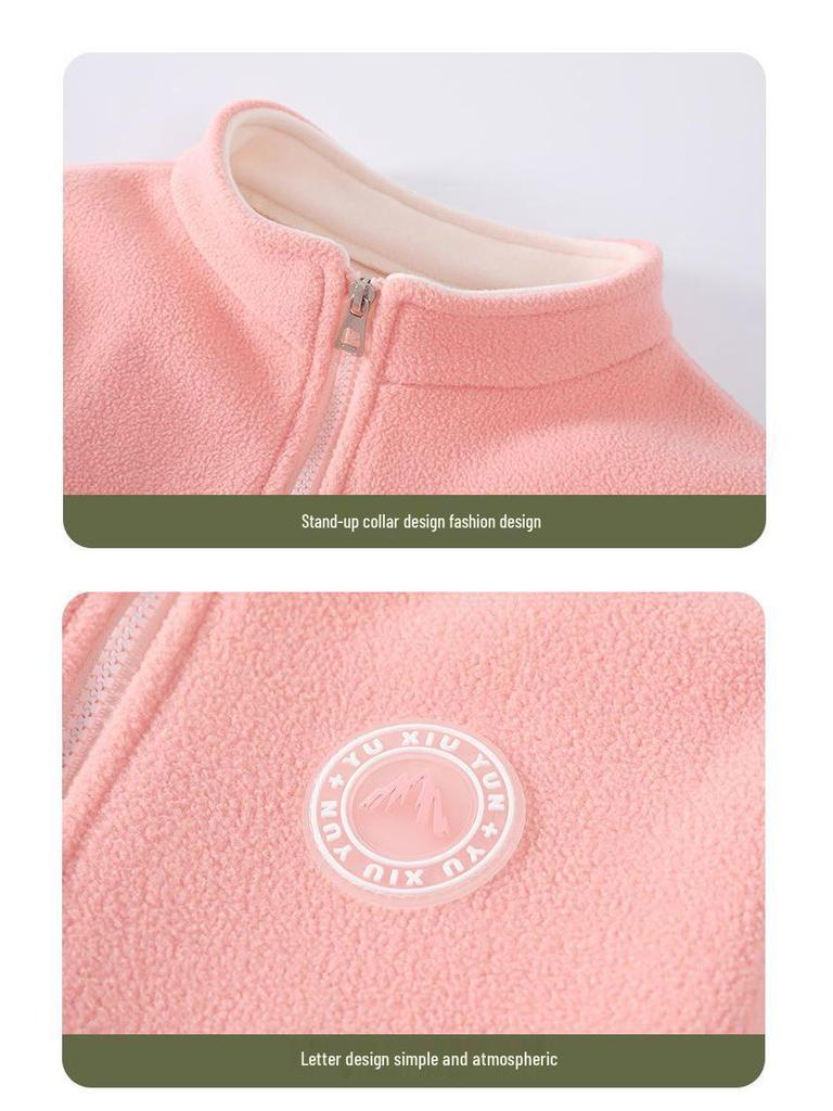 Kids' Fleece Stand-up Collar Jacket - New Autumn/Winter Style for Boys & Girls