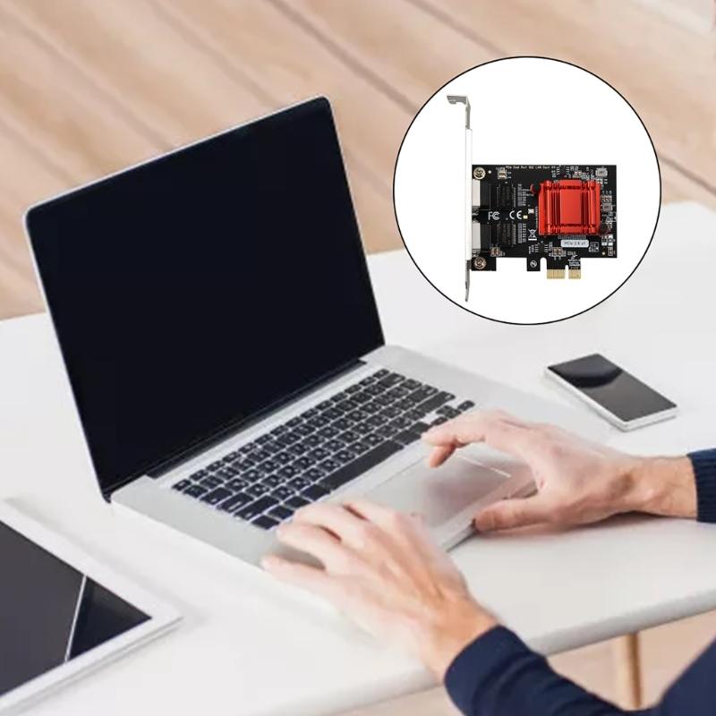 Port Gigabit PCIE 1X Card LAN Server cu Fibră Optică pentru 82575&6 Pcie 2 Porturi RJ45 Adaptor Server Desktop