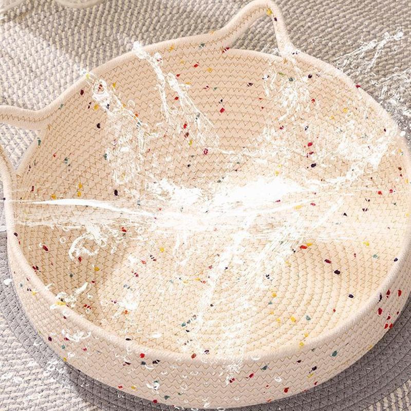 Four Seasons Katzenbett, gewebt, abnehmbare Polsterung, Schlafhaus, Schleifkrallen, schmutzabweisend, waschbar, Heimtierbedarf, Zubehör