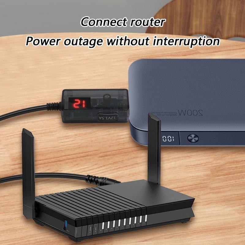 5V To 12V Step Up Converter Cable Overcurrent Safeguards USB to DC5.5mm Converter Cord For Reliable Electronics Charging