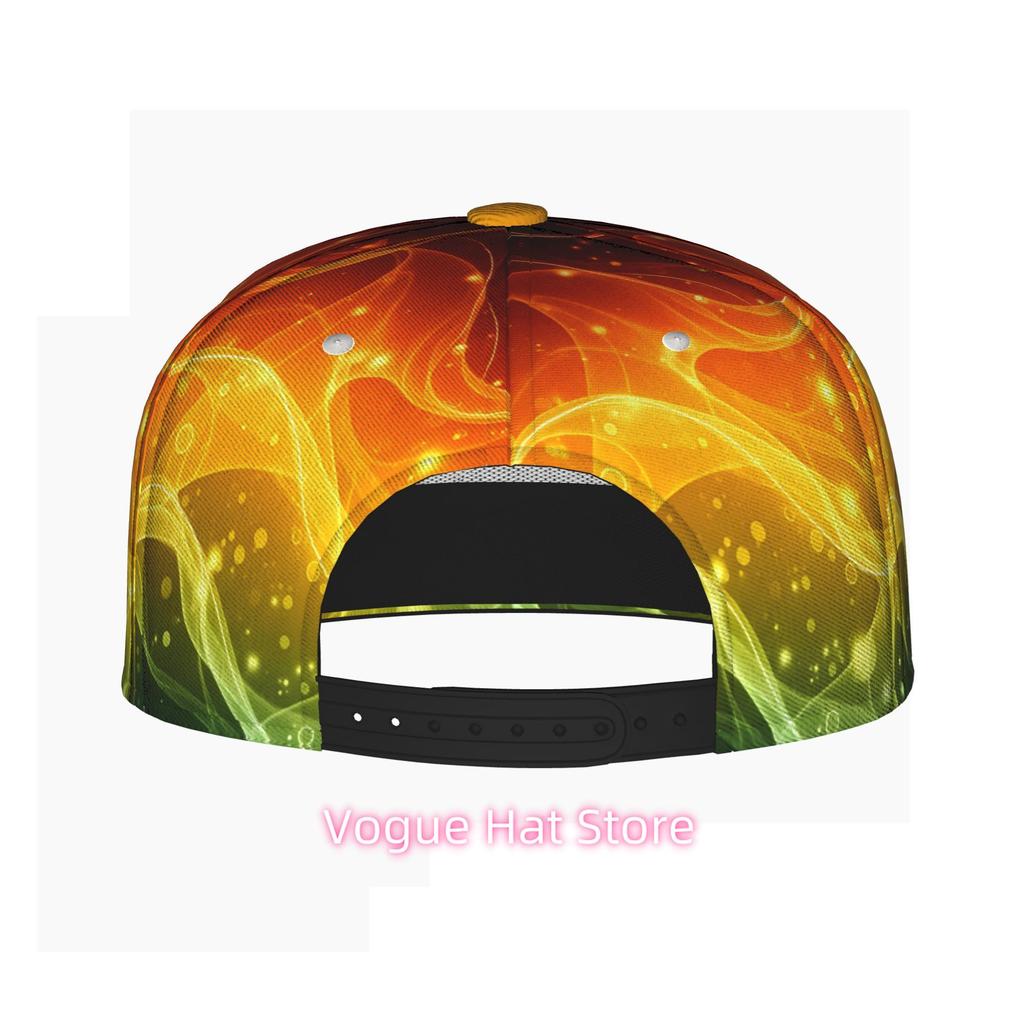 Vibrant Smoke Patterns, Unisex Flat Brim Baseball Cap For Men And Women, Hip Hop Streetwear Snapback Trucker Hat Ideal For Skate