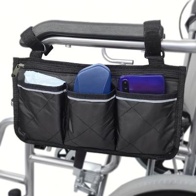Wheelchair Side Armrest Bag, Portable Versatile Storage Hanging Bag, Wheelchair Pouch With Side Pockets