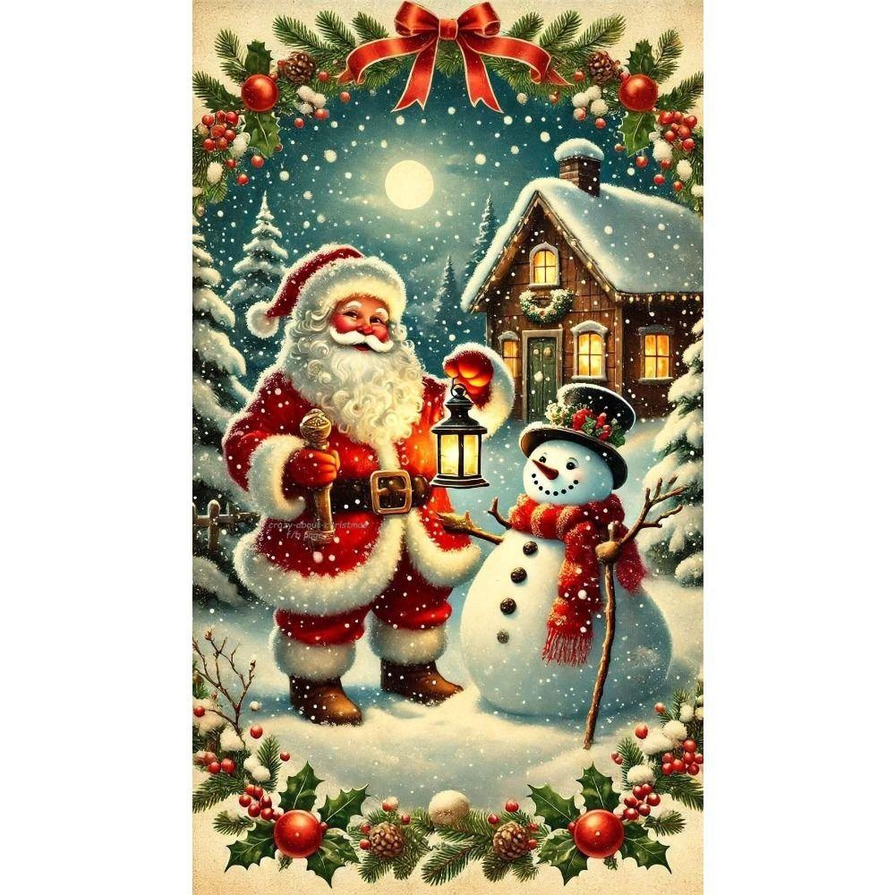 Vintage Christmas Metal Tin Sign Home Festive Wall Decor