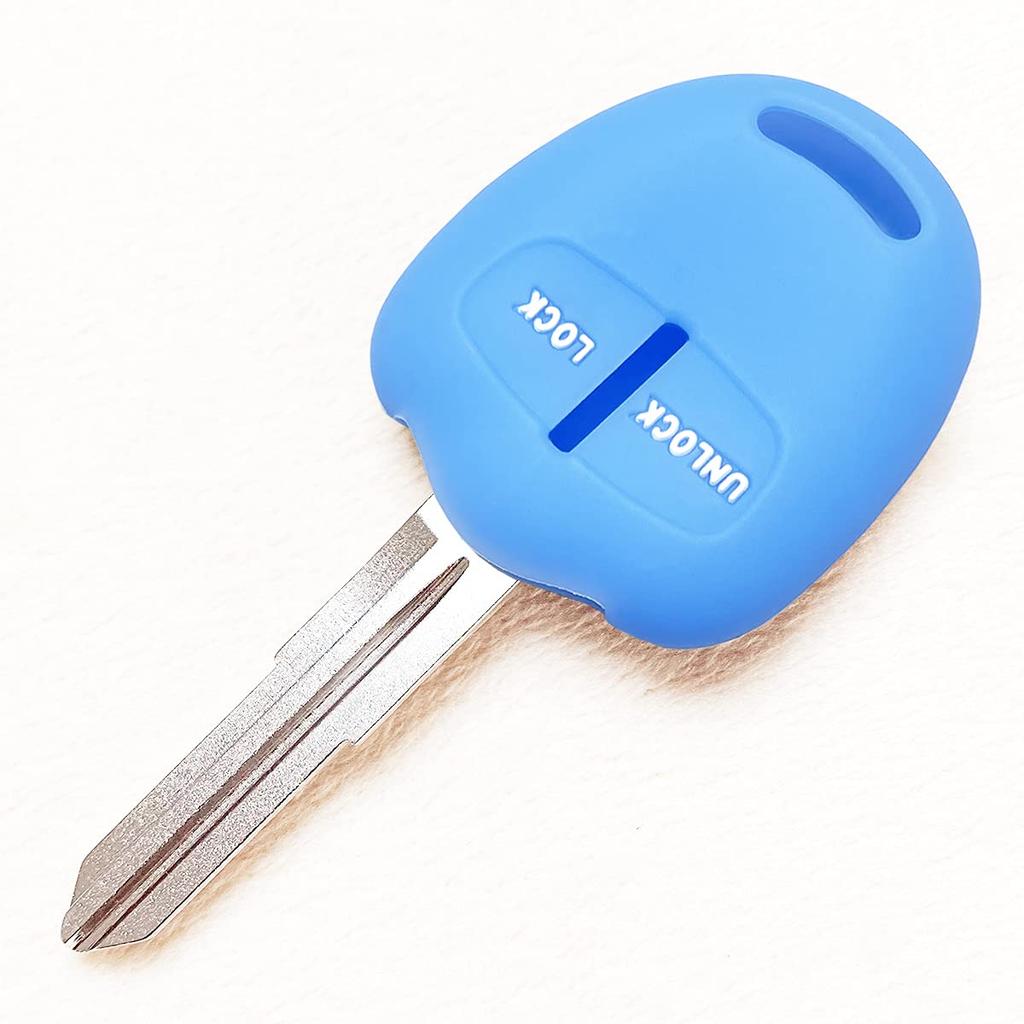 IKT Silicone Cover for Nissan/Mitsubishi Cars, 2 Buttons, Light Blue, Days, Days, Lukes, ek