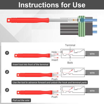 41Pcs Terminal Pin Removal Tool Car Accessories Separator Terminal Removal Tool Electrical Connector Pin Extractor Tool Set