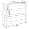 VidaXL Jardinière Marron miel 77x25x66 cm Bois massif de pin 823944